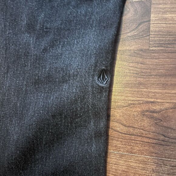 Volcom Vorta Slim Straight True To This Black Jeans Sz 31 Grunge Skater Biker - Picture 8 of 10